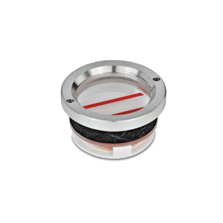 J.W. Winco GN537-32-38-B Oil Sight Glass Aluminum RD3/B